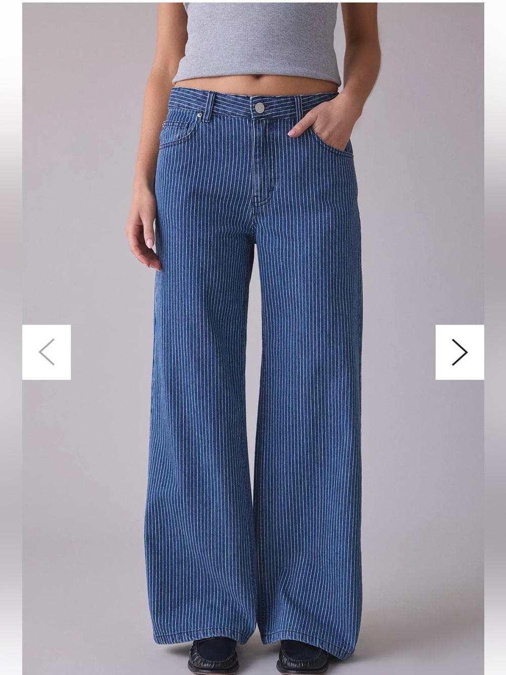 Urban Outfitters Straight Leg Dark Pinstripe Blue Women’s Jeans - Never worn